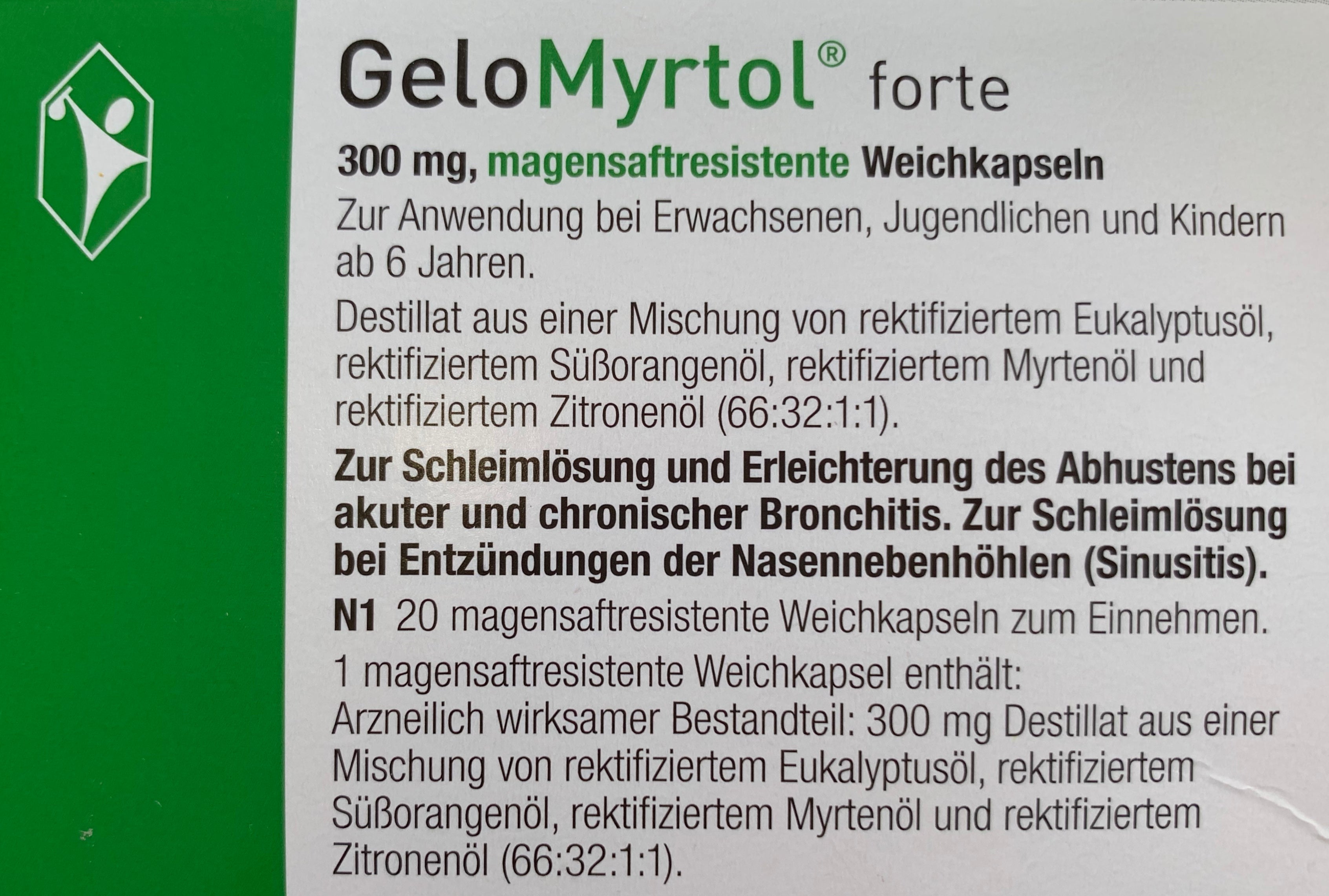 Gelomyrtol forte 20 capsules