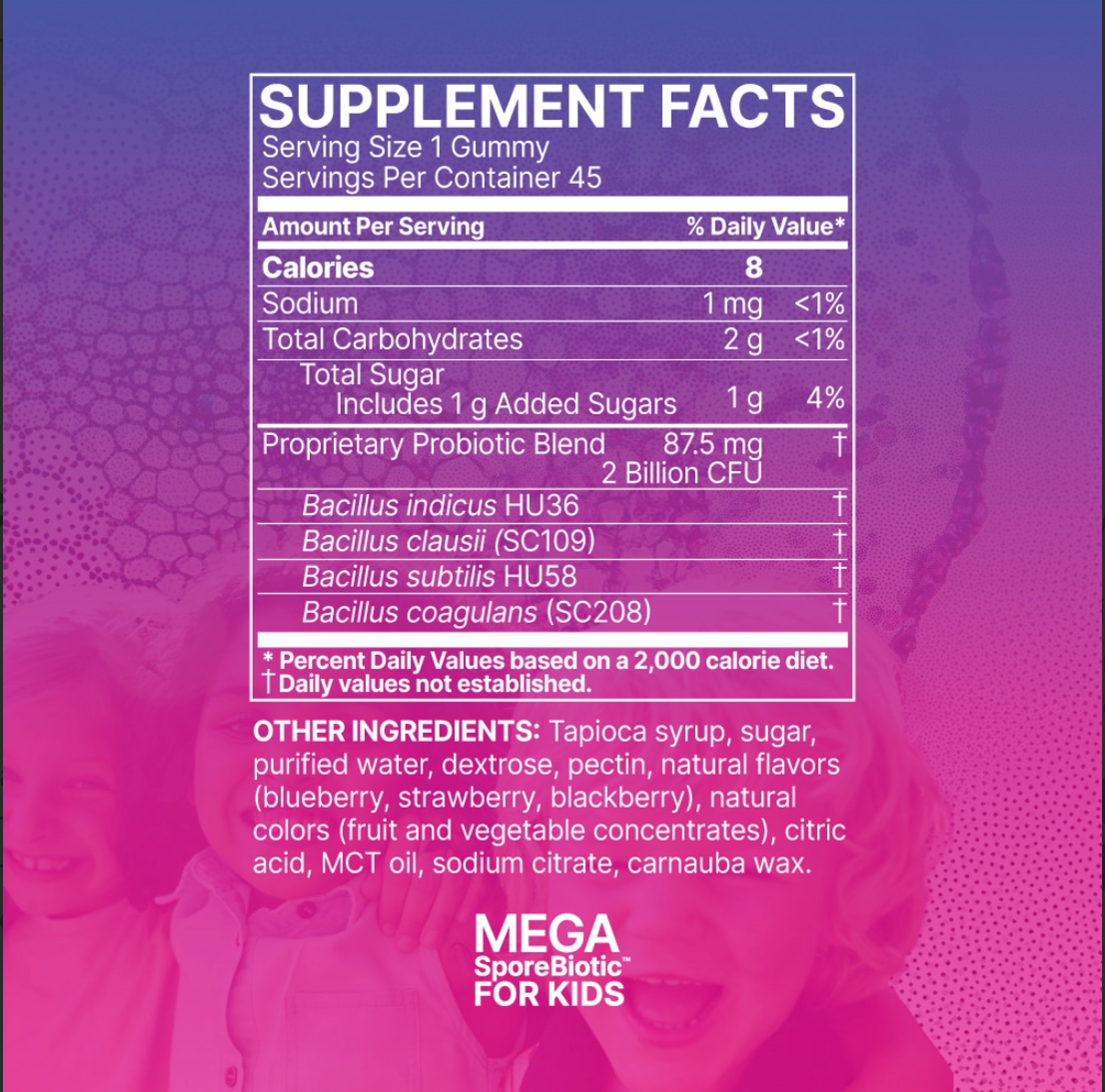 MegaSporeBiotic FOR KIDS 45 Gummies