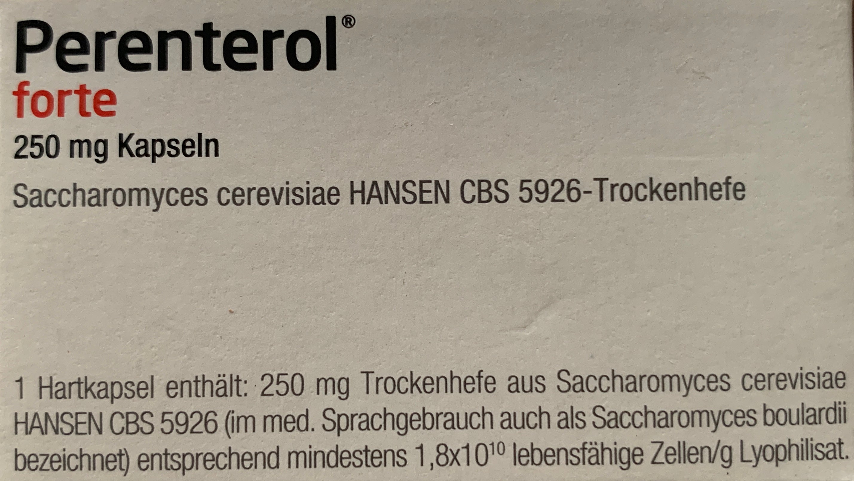 Perenterol forte 250 mg 20 cps
