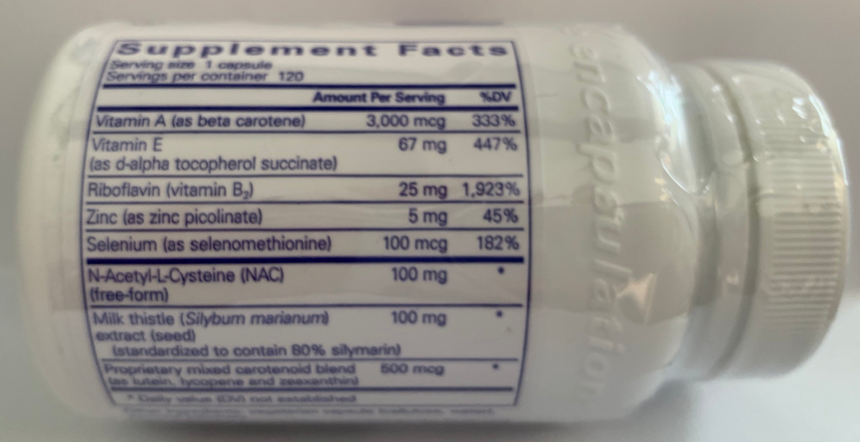 AntiOxidant Formula Pure Encapsulations 120s
