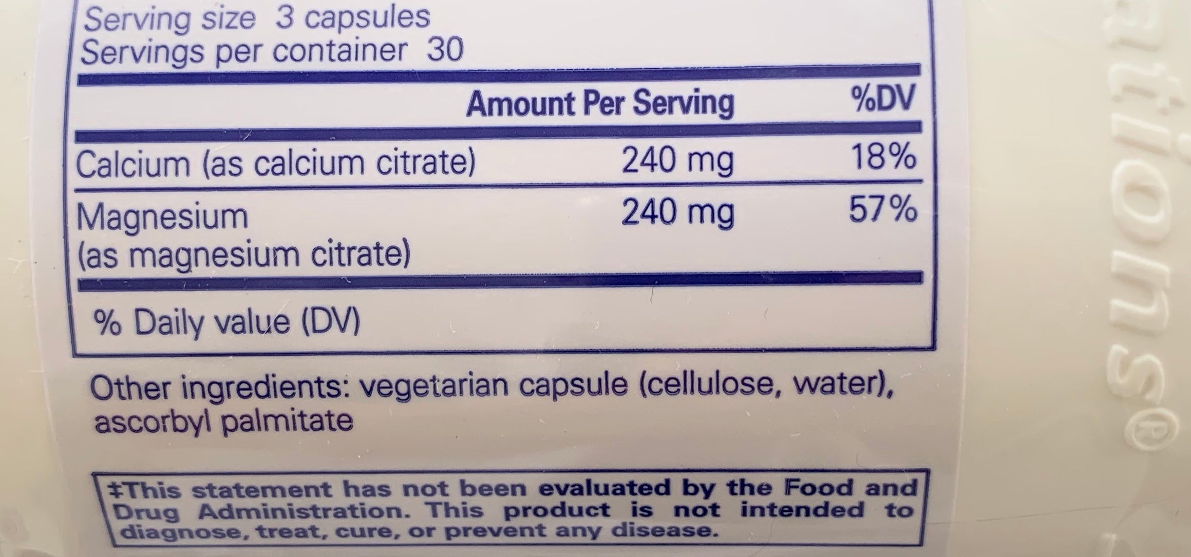 Calcium Magnesium (citrate) 90s